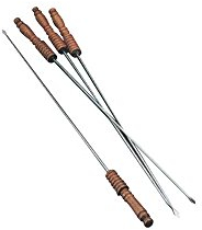 Metaltex Schaschlik-Spieße, Grillspieße, 41 cm, Edelstahl, silberfarben, 4 Stück