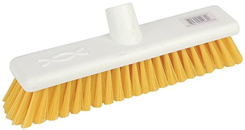 Jantex Robert Scott Soft Bristle Hygiene Broom Head 300(L)mm/12 inch, Yellow, Colour Coded for Separate Area Cleaning, Machine Washable, Soft Bristles Prevent Scratching Floor, DN831