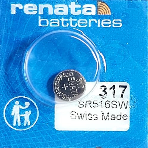 Renata / Swatch Group - Silver oxide button cell 317 RENATA 1.55V 10.5mAh - Blister x 1