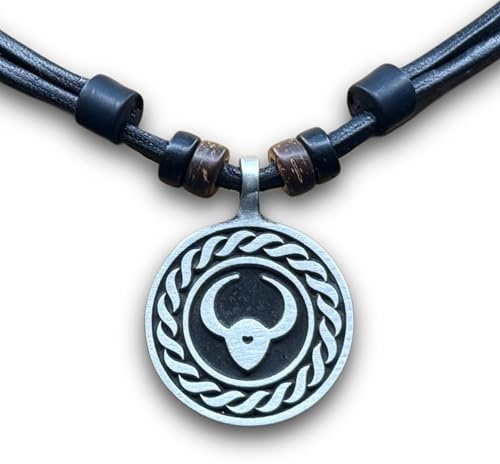 HANA LIMA Sternzeichen Tierkreiszeichen an Verstellbarer Lederkette Horoskop Horoscope Halskette Surferkette