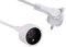 Electraline 101461 cable alargador con enchufe plano, 3 metros, cable sección 3g 9 mm, color blanco