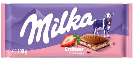 Milka Erdbeer Schokolade, 100 g
