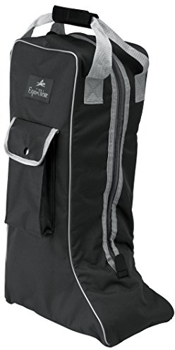 Equi-Theme/Equit'm 910621 Boots Tasche, Schwarz/Grau Piping, Nicht zutreffend