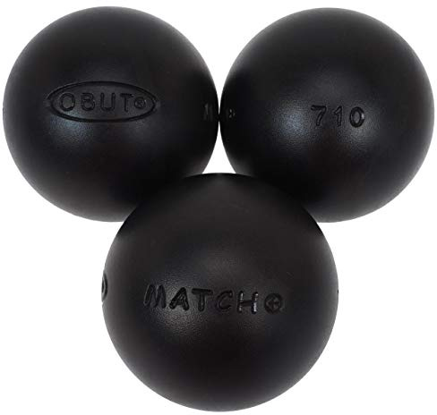 Obut Match Pétanque-Kugeln, 76°mm, Härtegrad +, Schwarz , 700g