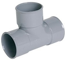 Nicoll - Té pied de biche 87°30 en PVC diamètre 40, FF double emboiture - UTH188