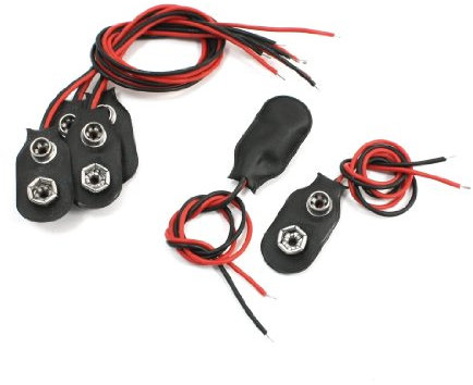 uxcell Pick-up De Guitare Puissance 18cm Câble 9V Piles Pince Connecteur Support 6pièces
