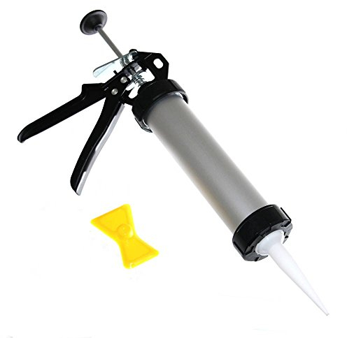 1 Alu Kartuschenpresse Pro mit Abzieher Auspresspistole Beutelpresse Silikonpresse Werkzeug Sanitär Silikonspritze Spritzdüse Neu Old-Harvest