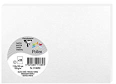 Clairefontaine 11385C - Packung mit 25 Karten Pollen, Format C6 11x15,5cm, 210g, ideal für Ihre Einladungen und Korrespondenz, Blau Perlmutt, 1 Pack