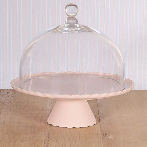 Encanto: Plato para Tartas „Sweet Flower“ en Rosa con Campana, Ø 34 cm
