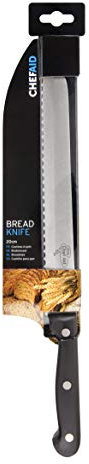 Chef Aid Brotmesser 20 cm - Scharfe Edelstahlklinge für einen Perfekten Schnitt