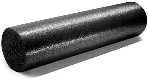 Yes4All 4Z9X Premium Medium Density Round PE Foam Roller für körperliches Training, Schwarz