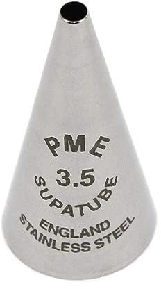 PME ST3.5 Bocchetta Decorativa Professionale, Acciaio Inossidabile, Argento, 1.72 x 1.72 x 3.5 cm