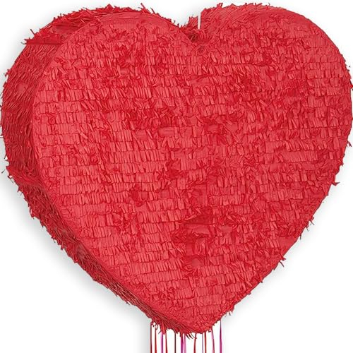 Unique Party 65998 - Cuore rosso Pinata - Tirare la Corda