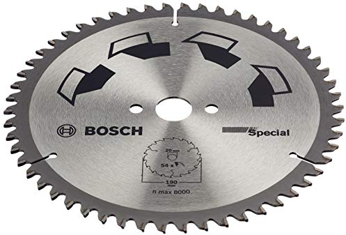 Bosch 1x Lame de Scie Circulaire Special (pour Bois, Métaux non ferreux, Plastique, Ø 190 x 2.5/1.8 x 20/16 mm, 54 Dents, FT, avec 1x Bague de Réduction 16 mm, Accessoire Scie Circulaire)