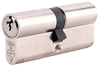 Yale KM3550-NP Euro Double 1 Star Kitemarked Cylinder, 3 Keys Supplied, High Security, Boxed, Suitable for All Door Types, 35:10:50 (95 mm), Nickel Finish