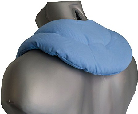 Coussin compartimenté tour de cou aux graines - Graines de colza - Coussin thermique pour la nuque (chaud ou froid) - Coussin chauffant (Design: bleu-ciel)