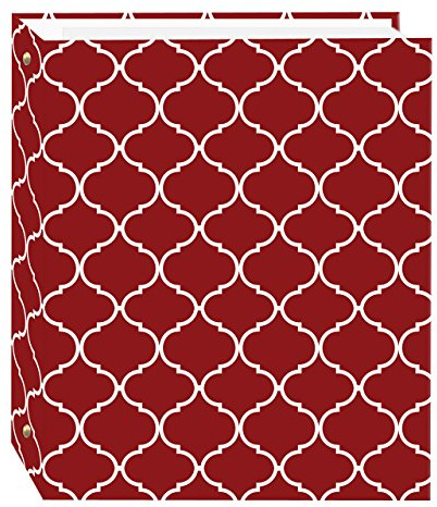 Magnetic Self-Stick 3-Ring Photo Album 100 Pages (50 Sheets), Elegant Diamonds Design