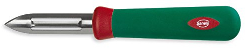 Sanelli Premana Professional Pelapatate, Acciaio Inossidabile, Verde/Rosso, 17.5x1.5x2.5 cm