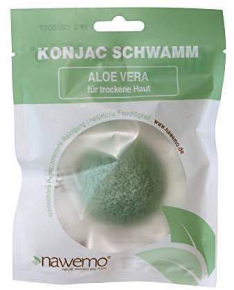 Spugna Konjac con aloe per pelli secche