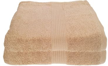 Julie Julsen 2er Pack Saunatücher vielen Farben Reine Baumwolle Qualität 500 GSM Strandtuch Sand 80 x 200 cm