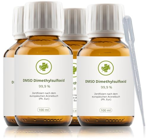 vitalundfitmit100 DMSO 99,9% nach Ph. Eur., 250 ml Braunglas, 3+1 gratis