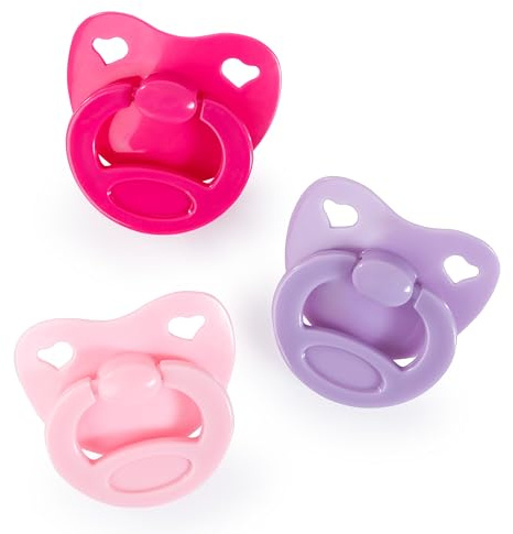 Bayer Design 79104AA nappset 3-färgad för dockor, Tillbehör, Napp babydockor, 3 olika färger