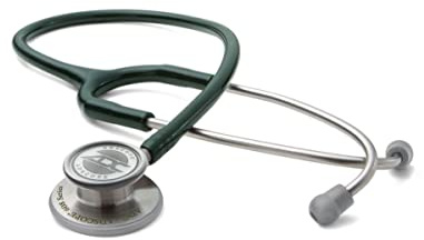 ADC Adscope 608 Convertible Clinician Stethoscope with Tunable AFD Technology, Adult Diaphragm and Adult Bell or Pediatric Diaphragm, 31 inch Length, Dark Green