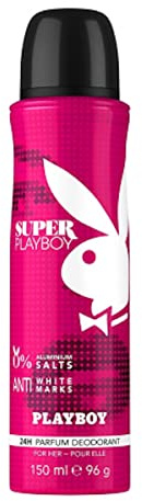 Playboy Súper Deo Body Spray Frau, 2er paquete (2 x 150 ml)
