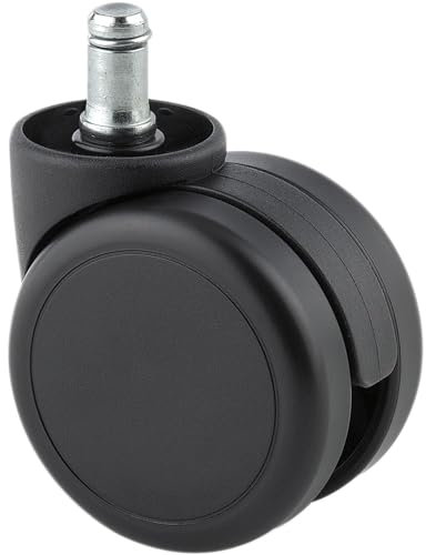 Tente Lenkrolle 65mm UOI - Apparaterolle mit Stift - Kunststoffrad für Traglasten bis 50kg - Transportrolle drehbar mit Gleitlager, Edelstahl