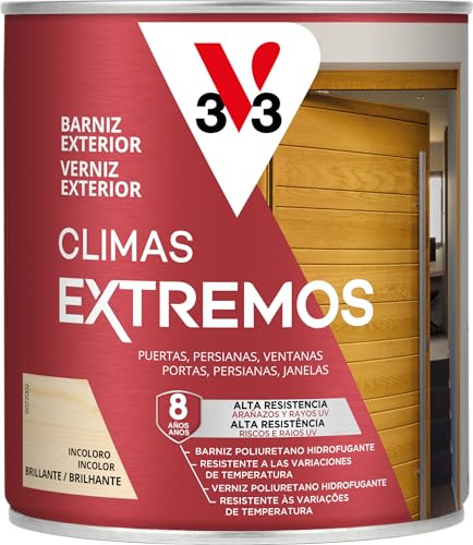 V33 Barniz Exterior Climas Extremos Brillante Incoloro 0,75L
