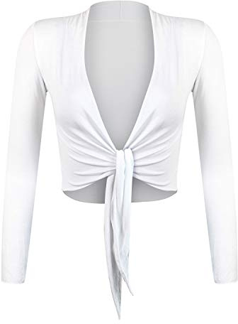GLAMEXX24 Bolero Donna Elegante Coprispalle Giacchetta con Maniche Lunghe Top Bolero Cardigan da Sera Casual per Matrimonio Cerimonia Festiv