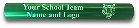 Custom Green Aluminum Track and Field Relay Baton Personalized Gift - Your Team Name and Logo Engraved