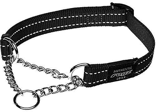 Rogz HC11-A Utility Stop- Halsband/Snake, Medium 12/18-Inch, schwarz