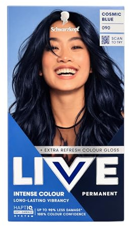 1 x Schwarzkopf Live Color XXL Colour Intense Permanent Colouration 90 Cosmic Blue