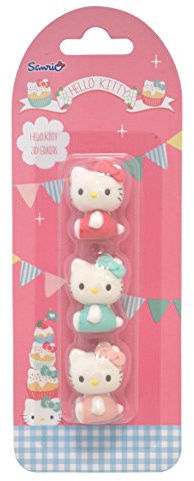 Hello Kitty 3D radergummi set
