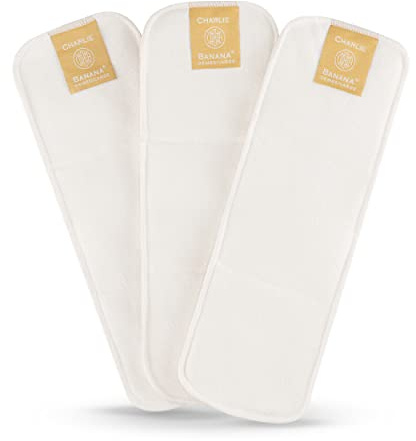 Charlie Banana Wiederverwendbare Hanf Einlagen, Größe 1, Medium/Large, 3-teilig
