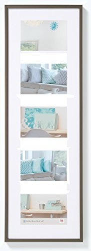 walther design Cadre Photo Acier 5X 10x15 cm galerie avec Passe-Partout, Cadre Plastique New Lifestyle KV515D