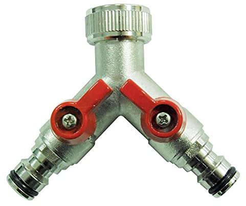 Nez de robinet automatique nickelé 2 sorties | Boutté