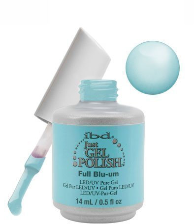 IBD Just Gel Social Lights Collection Gel Nail Polish Light Blue Full Blu-um by IBD
