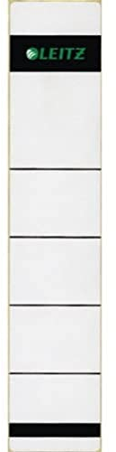 Leitz Rückenschild selbstklebend für Standard- und Hartpappe-Ordner, 100 Stück, 50 mm Rückenbreite, Kurzes und schmales Format, 39 x 192 mm, Papier, grau, 16431085
