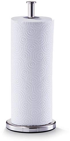 Zeller 27242 Soporte para Paños de Cocina, Acero Inoxidable, Gris, 13x13x32 cm