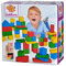 Eichhorn 100021252 50 bunte Holzbausteine, FSC 100% zertifiziertes Buchenholz, Motorikspielzeug geeignet für Kinder ab 1 Jahr