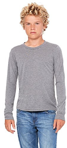 3501Y Bella + Canvas Youth Jersey Long-Sleeve T-Shirt - GREY TRIBLEND - Small (US)