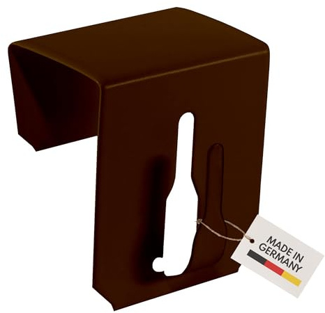 dekohaken24.de 10 Ganci Decorativi per Finestre, Acciaio Inossidabile Verniciato a Polvere Marrone, 20-23 mm