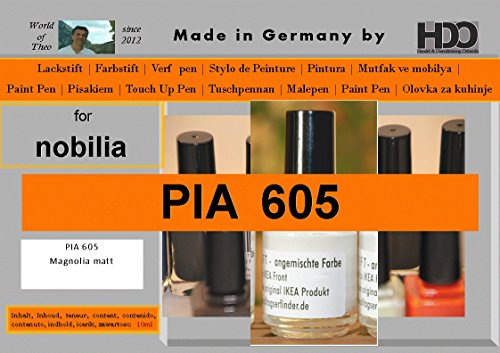 HDO Farbstift Lackstift Touch-Up-Pen for Nobilia Pia 605 Magnolia Matt