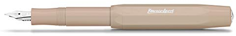 Kaweco SKYLINE SPORT Füllhalter Macchiato I Premium Füllfederhalter für Tintenpatronen mit hochwertiger Stahlfeder I Füllfederhalter 13 cm I Füller in Beige I Federbreite: F (Fein)