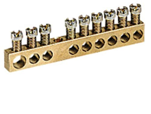 Legrand 004805 Bornier de Répartition nu à Visser, 1 Connexion, 6mm² à 25mm², Longueur 122mm, Or