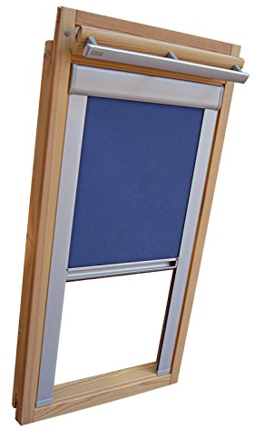 Easy-Shadow Dachfenster Verdunkelungsrollo Komfort Rollo für Typ Roto WDF 735 H 735 K 73_ Größe 6/11 - in der Farbe mittelblau