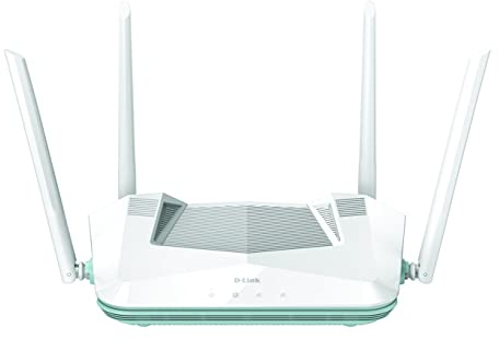 D-Link R32 Eagle PRO AI AX3200 Smart Router mit AI Wi-Fi/Traffic Optimizer, DFS, AI-Kindersicherung, Gigabit-Ports, MU-MIMO, 1024 QAM, OFDMA, WPA3, Mesh-Ready.Funktioniert mit Alexa/Google Assistant