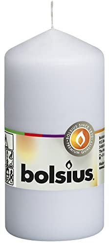 Bolsius Pillar Candle Small , White 60 mm Width